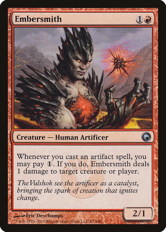 2010 Scars of Mirrodin Embersmith #87 uncommon card image