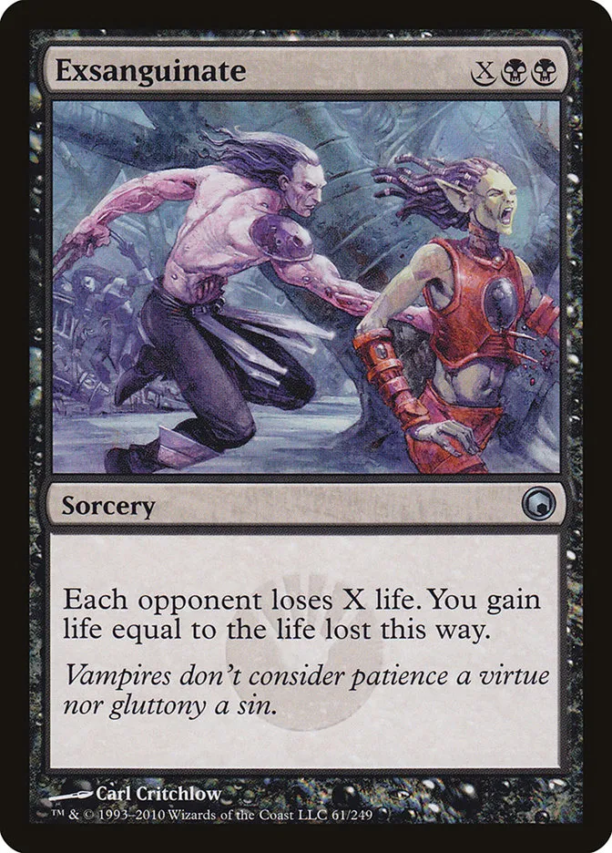 2010 Scars of Mirrodin Exsanguinate #61 uncommon card image