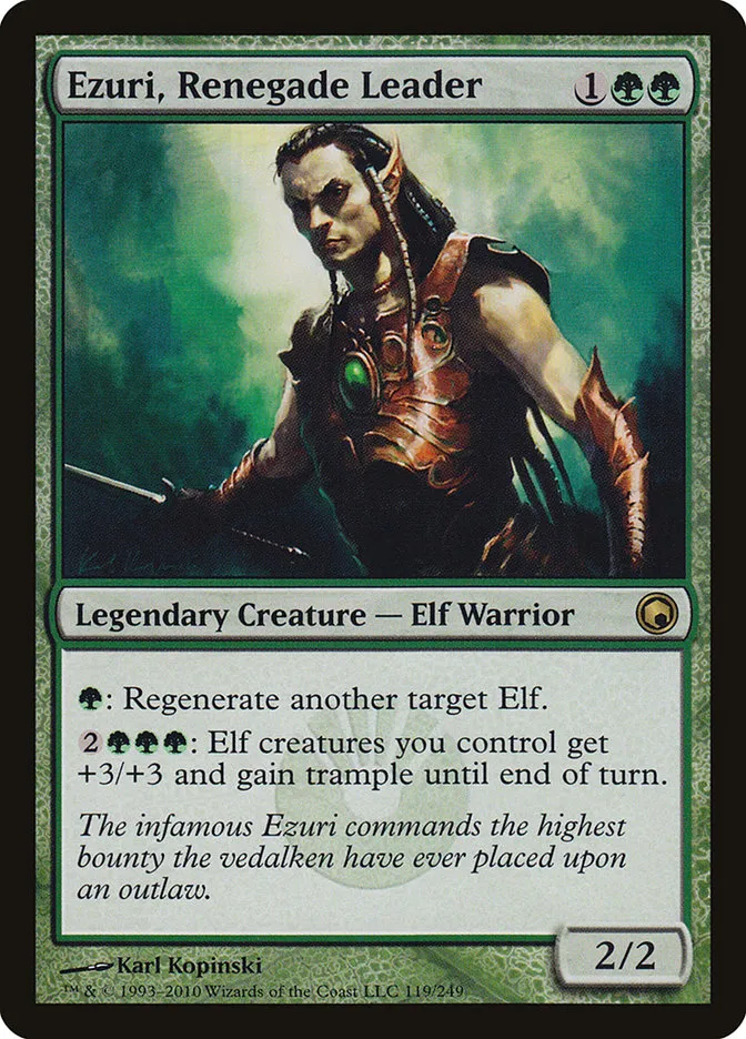 2010 Scars of Mirrodin Ezuri, Renegade Leader #119 rare card image
