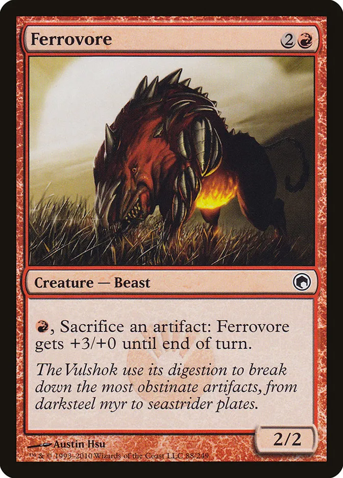 2010 Scars of Mirrodin Ferrovore #88 common card image