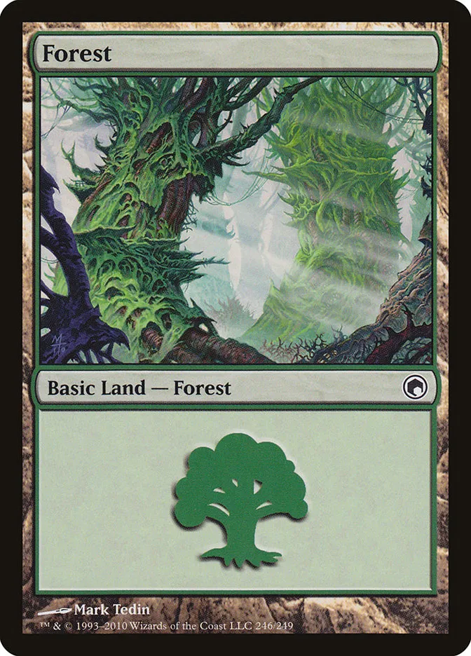 2010 Scars of Mirrodin Forest #246 common card image