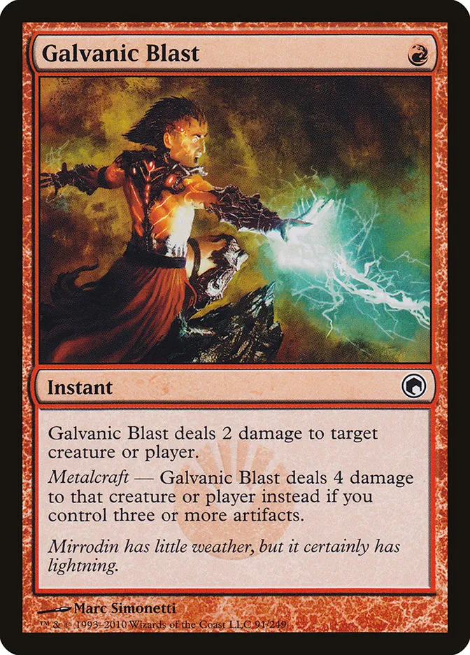 2010 Scars of Mirrodin Galvanic Blast #91 common card image