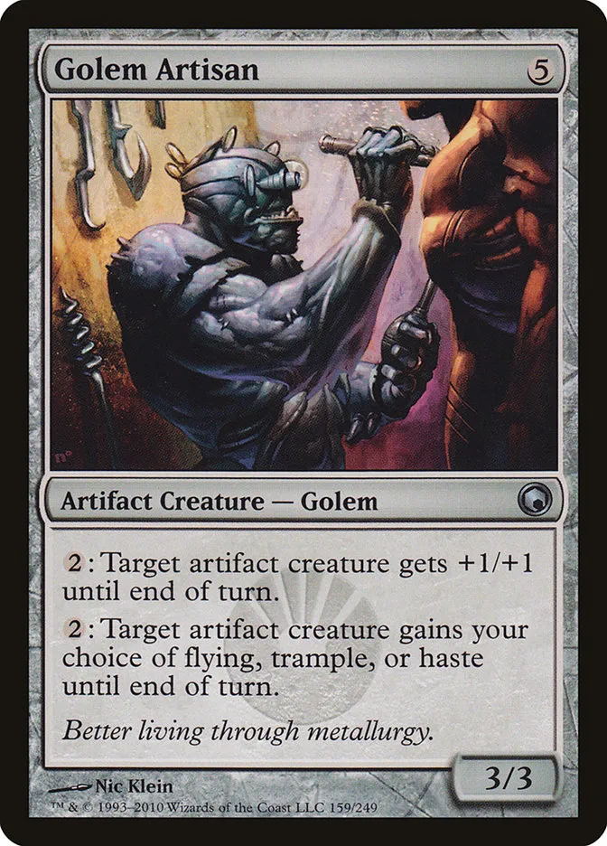2010 Scars of Mirrodin Golem Artisan #159 uncommon card image
