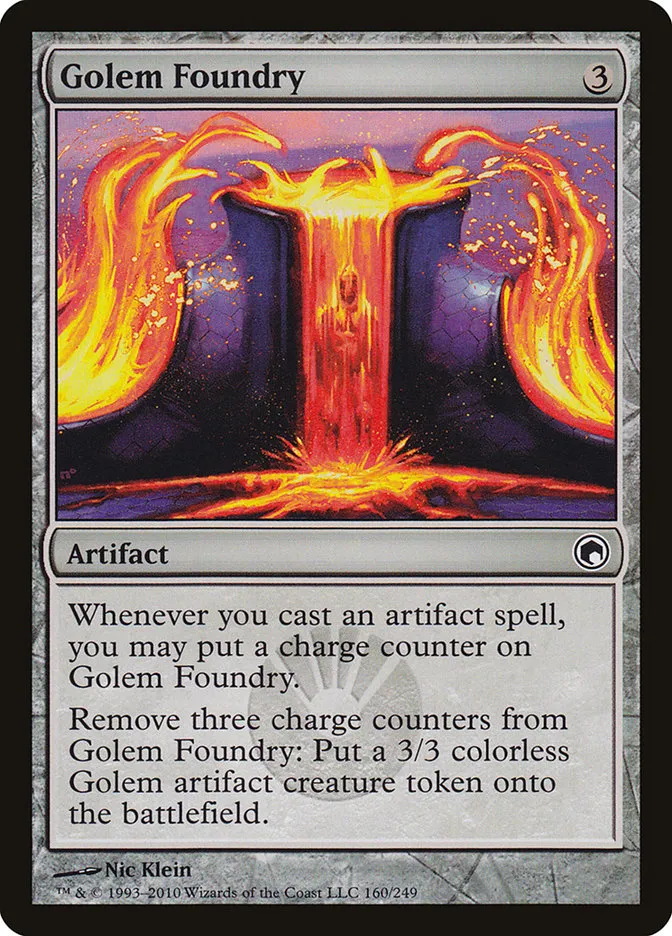 2010 Scars of Mirrodin Golem Foundry #160 common card image