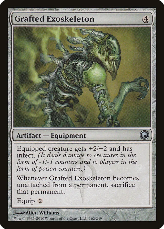 2010 Scars of Mirrodin Grafted Exoskeleton #162 uncommon card image