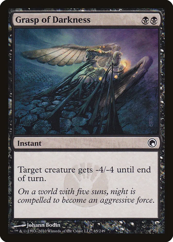 2010 Scars of Mirrodin Grasp of Darkness #65 common card image