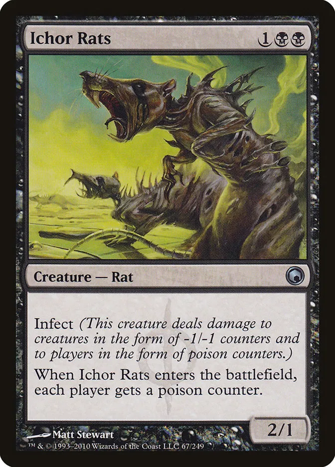 2010 Scars of Mirrodin Ichor Rats #67 uncommon card image