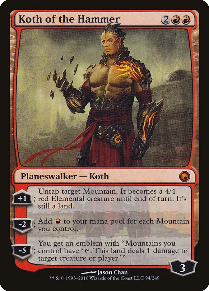 2010 Scars of Mirrodin Koth of the Hammer #94 mythic card image