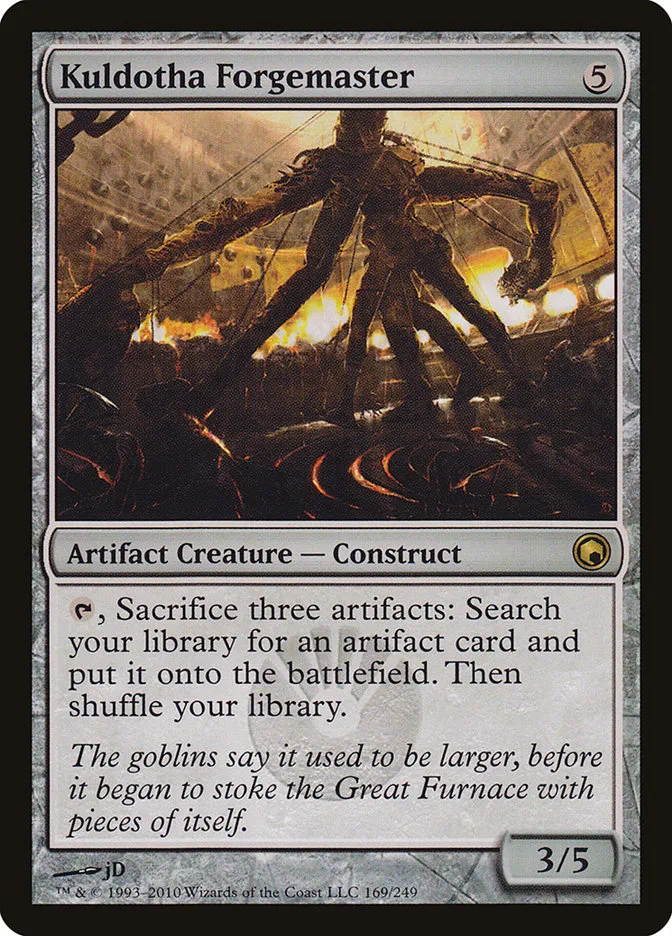 2010 Scars of Mirrodin Kuldotha Forgemaster #169 rare card image