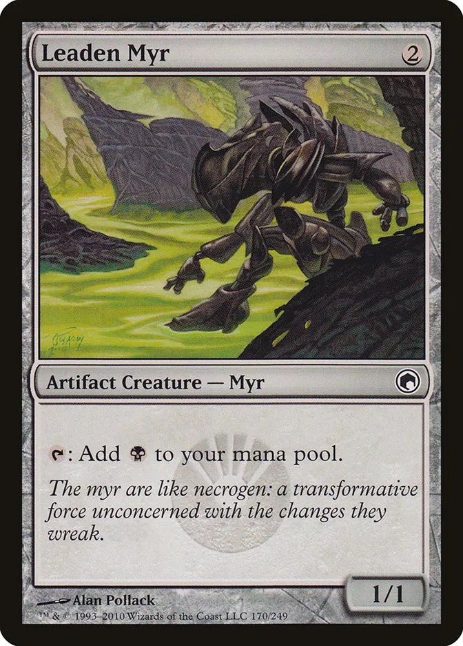2010 Scars of Mirrodin Leaden Myr #170 common card image