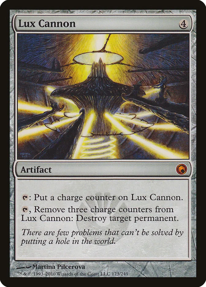2010 Scars of Mirrodin Lux Cannon #173 mythic card image