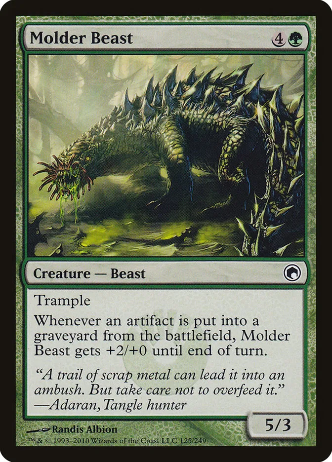 2010 Scars of Mirrodin Molder Beast #125 common card image