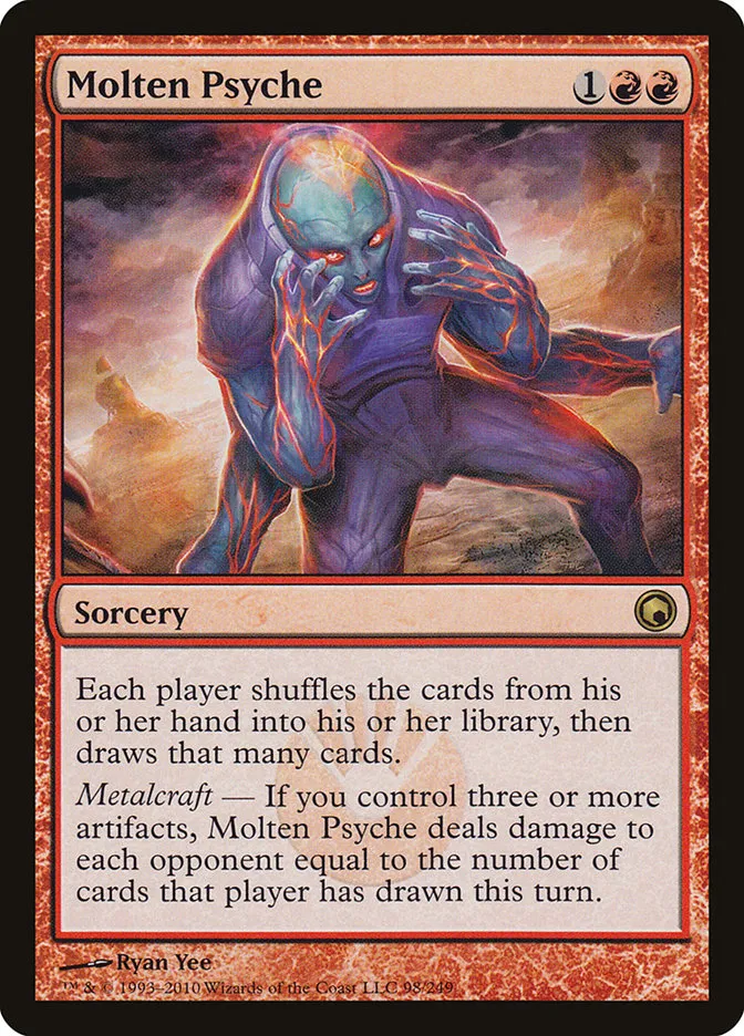 2010 Scars of Mirrodin Molten Psyche #98 rare card image