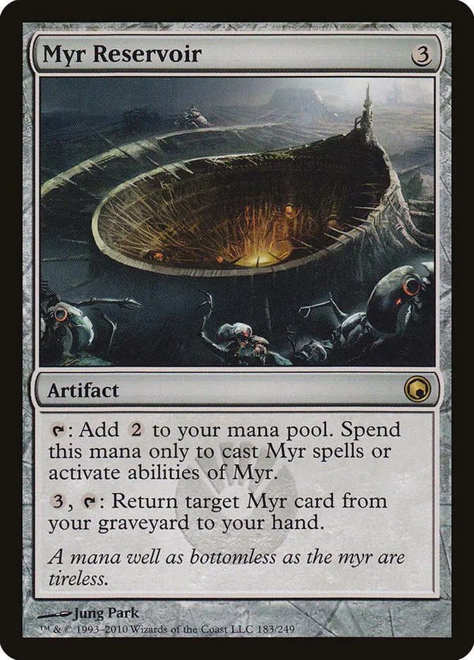 2010 Scars of Mirrodin Myr Reservoir #183 rare card image
