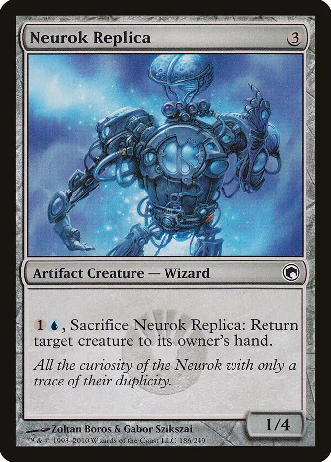 2010 Scars of Mirrodin Neurok Replica #186 common card image
