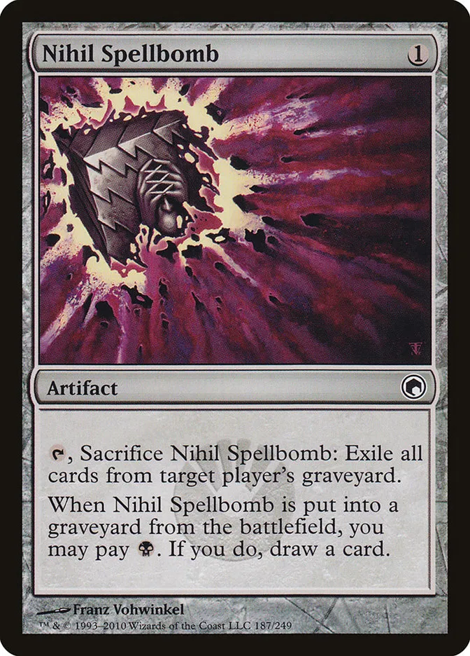 2010 Scars of Mirrodin Nihil Spellbomb #187 common card image