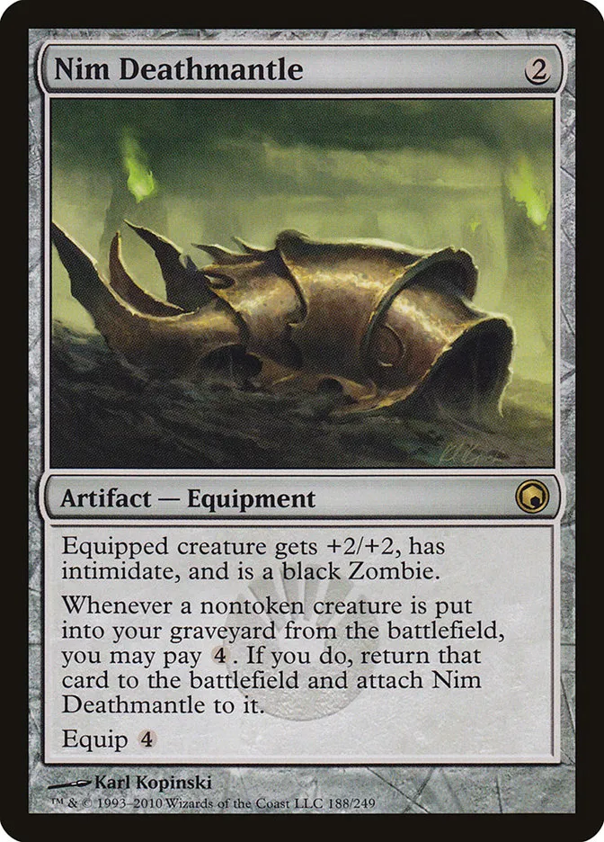 2010 Scars of Mirrodin Nim Deathmantle #188 rare card image