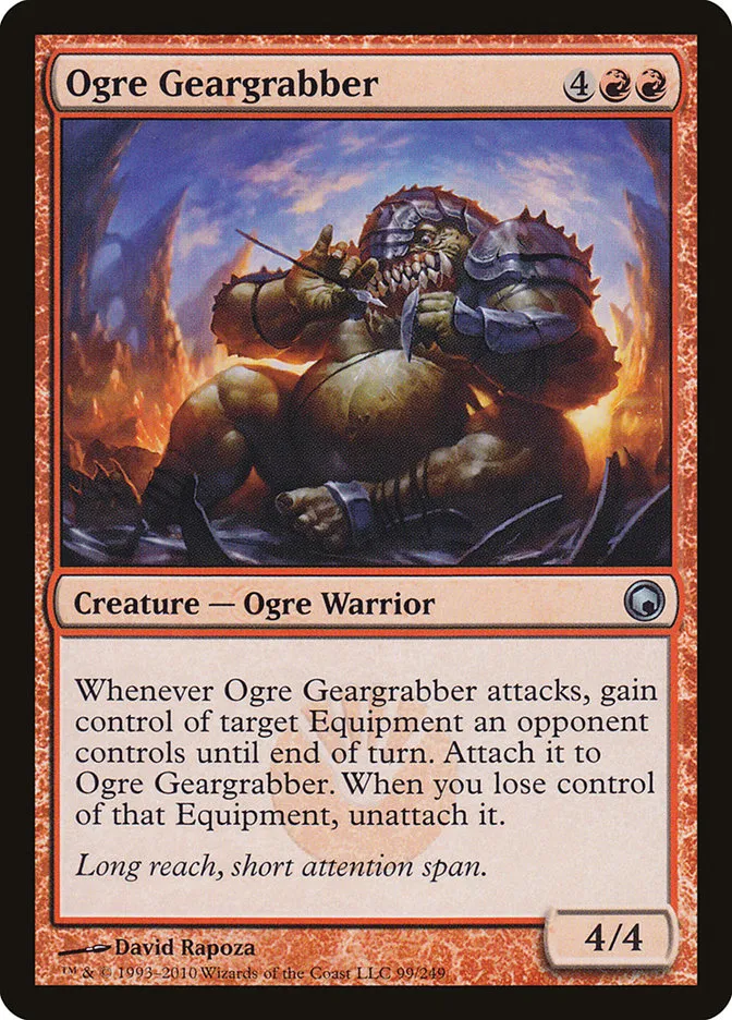 2010 Scars of Mirrodin Ogre Geargrabber #99 uncommon card image