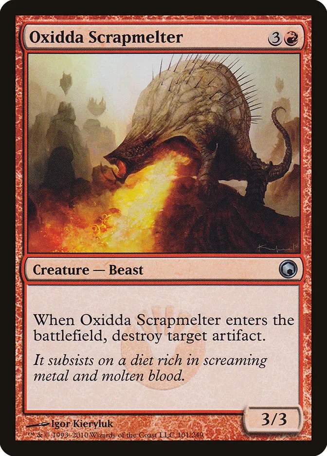 2010 Scars of Mirrodin Oxidda Scrapmelter #101 uncommon card image