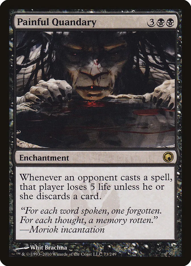 2010 Scars of Mirrodin Painful Quandary #73 rare card image