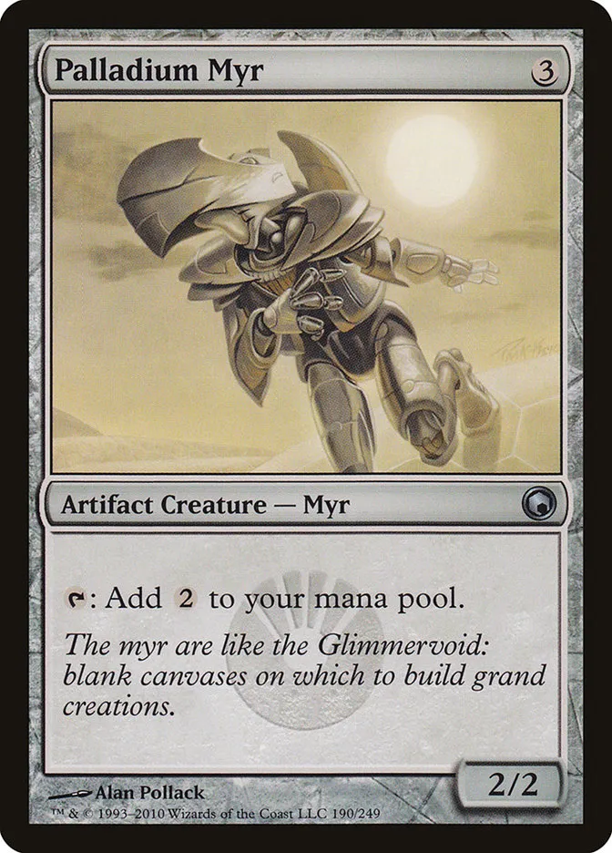 2010 Scars of Mirrodin Palladium Myr #190 uncommon card image