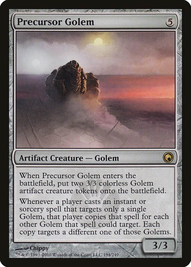 2010 Scars of Mirrodin Precursor Golem #194 rare card image