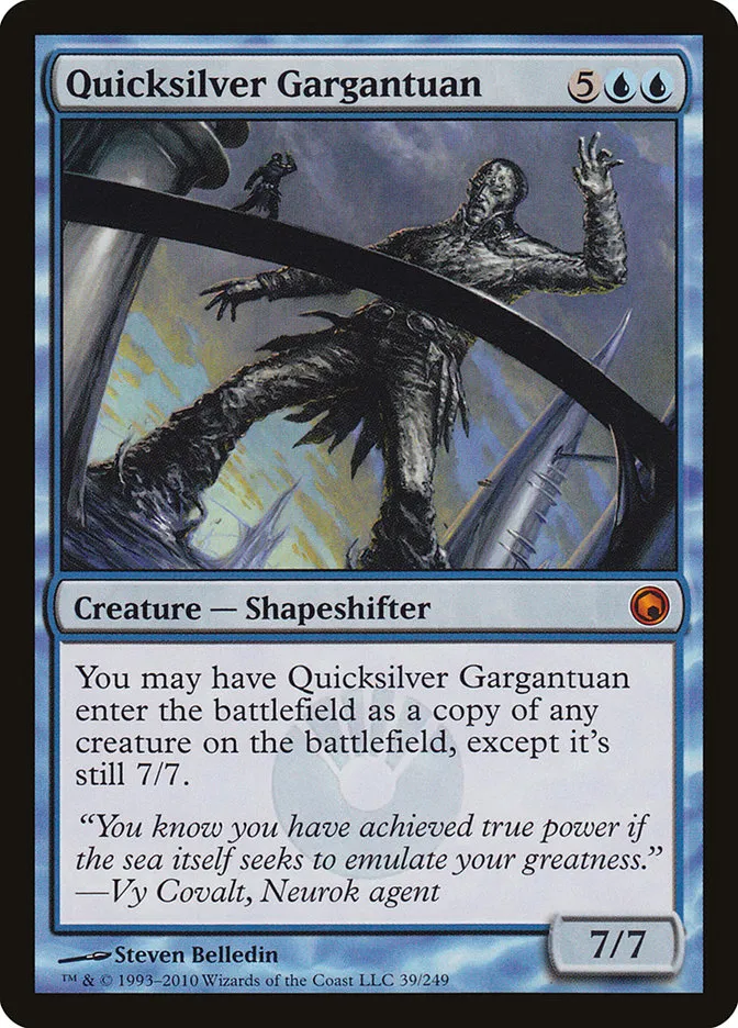 2010 Scars of Mirrodin Quicksilver Gargantuan #39 mythic card image