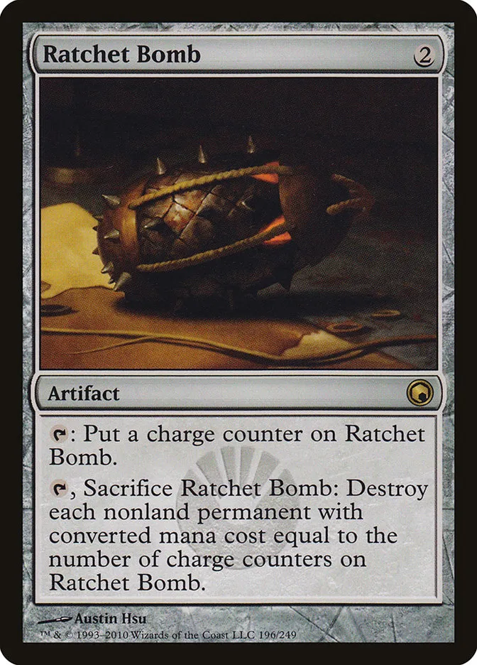 2010 Scars of Mirrodin Ratchet Bomb #196 rare card image