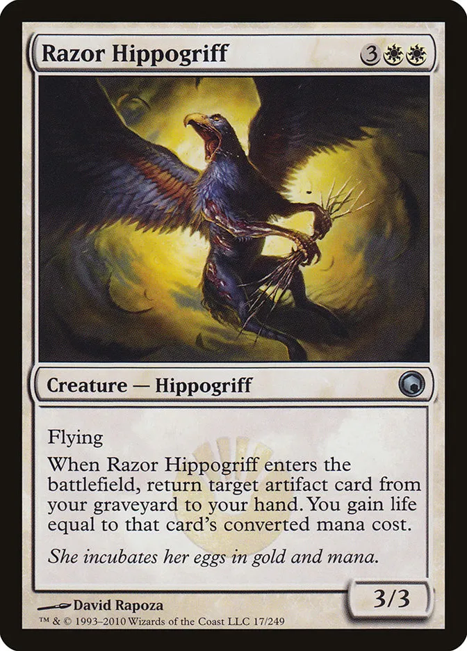 2010 Scars of Mirrodin Razor Hippogriff #17 uncommon card image