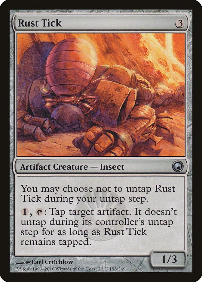 2010 Scars of Mirrodin Rust Tick #198 uncommon card image