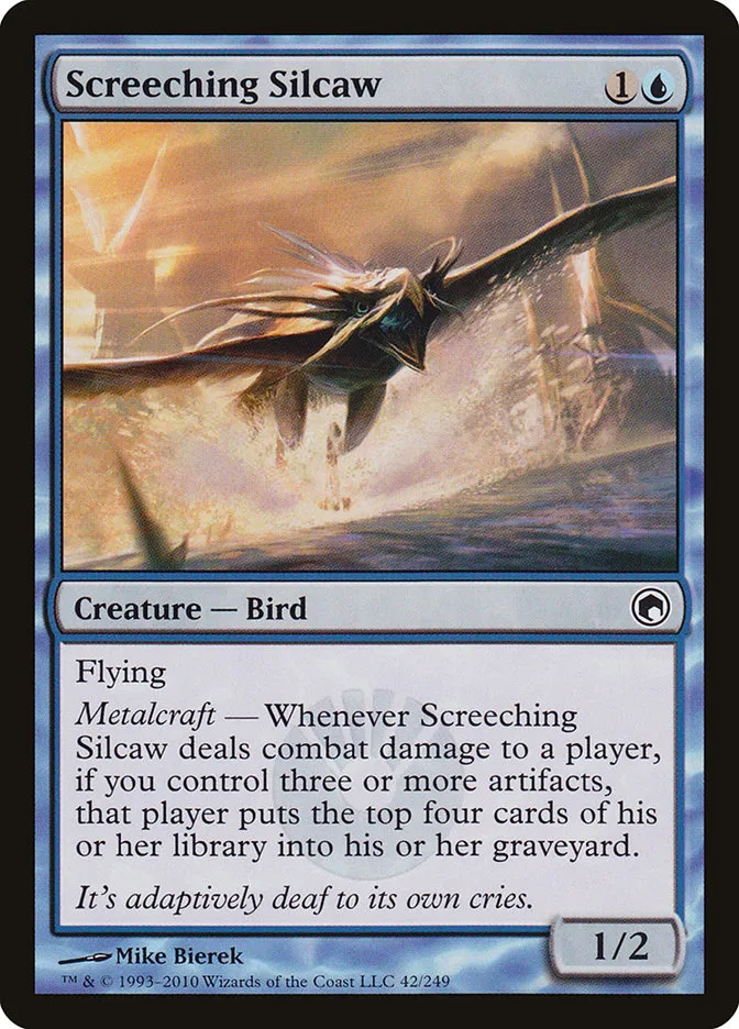 2010 Scars of Mirrodin Screeching Silcaw #42 common card image