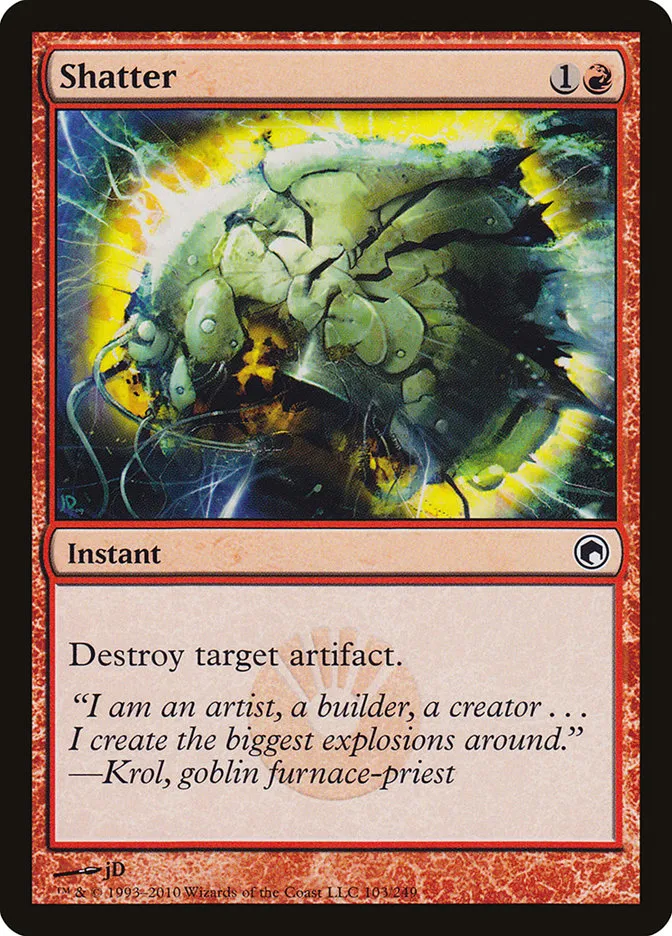 2010 Scars of Mirrodin Shatter #103 common card image