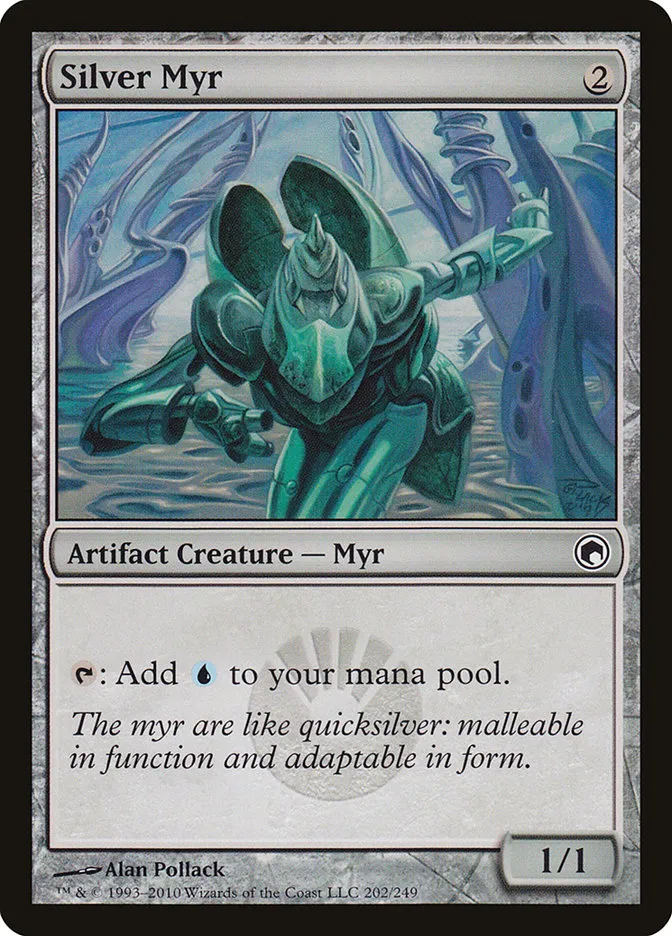 2010 Scars of Mirrodin Silver Myr #202 common card image