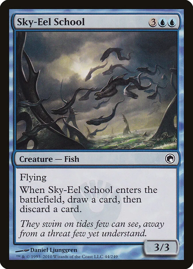 2010 Scars of Mirrodin Sky-Eel School #44 common card image