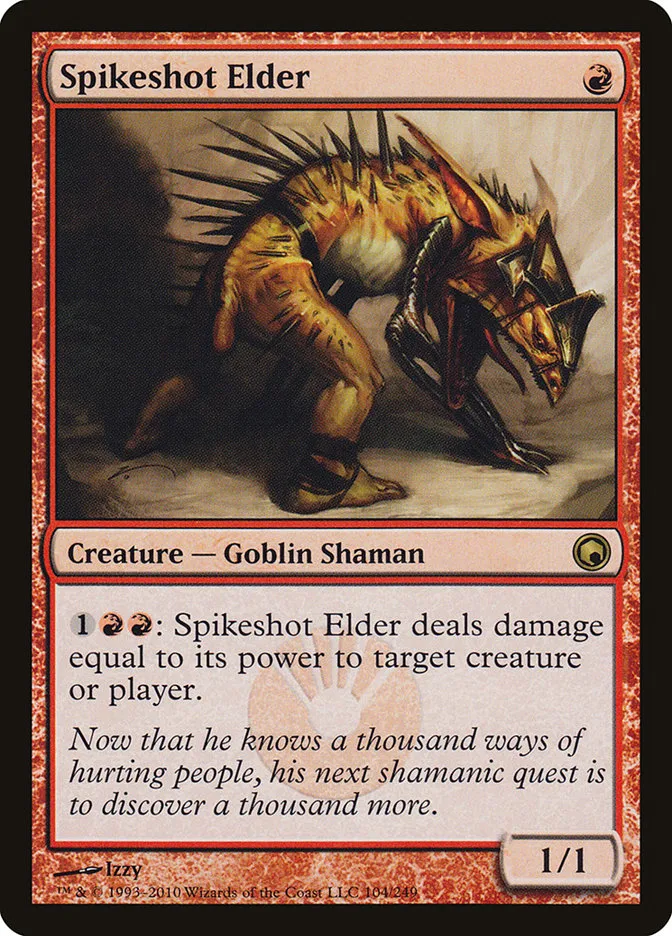 2010 Scars of Mirrodin Spikeshot Elder #104 rare card image