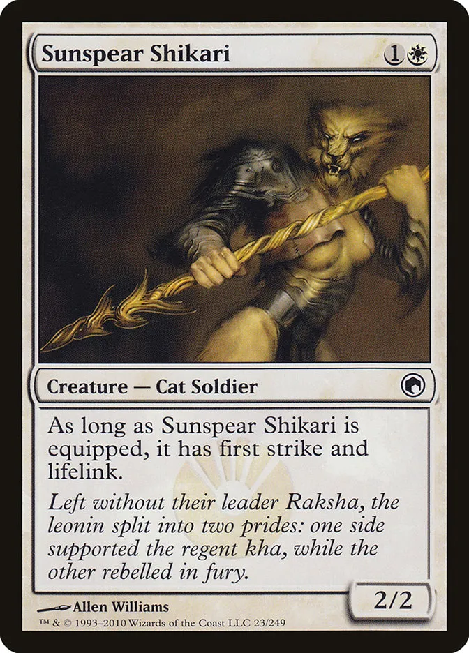 2010 Scars of Mirrodin Sunspear Shikari #23 common card image