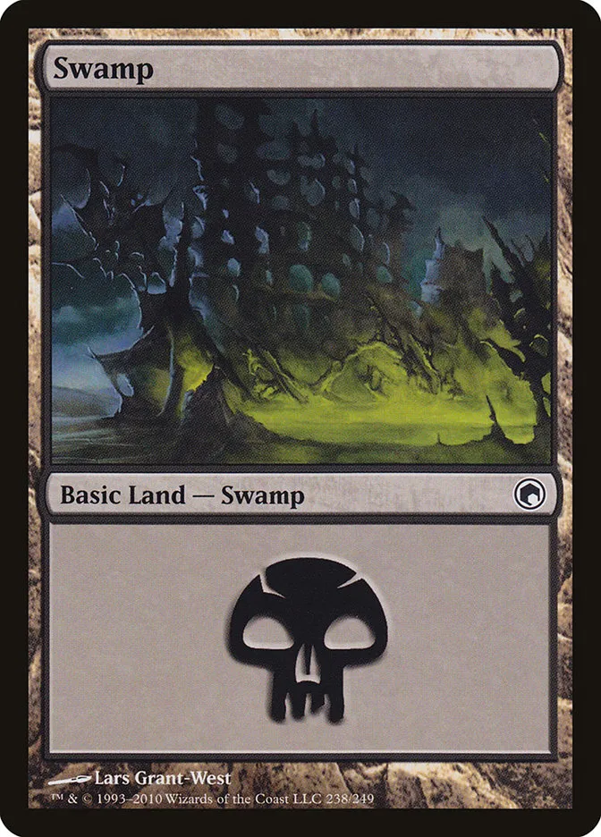 2010 Scars of Mirrodin Swamp #238 common card image