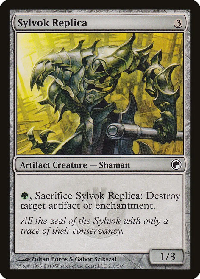 2010 Scars of Mirrodin Sylvok Replica #210 common card image