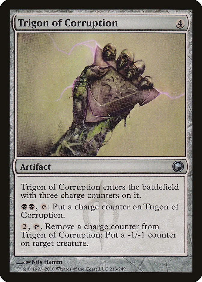 2010 Scars of Mirrodin Trigon of Corruption #213 uncommon card image