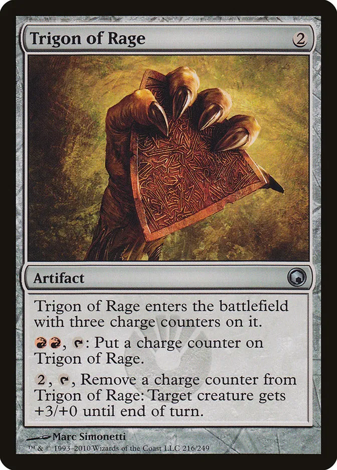 2010 Scars of Mirrodin Trigon of Rage #216 uncommon card image