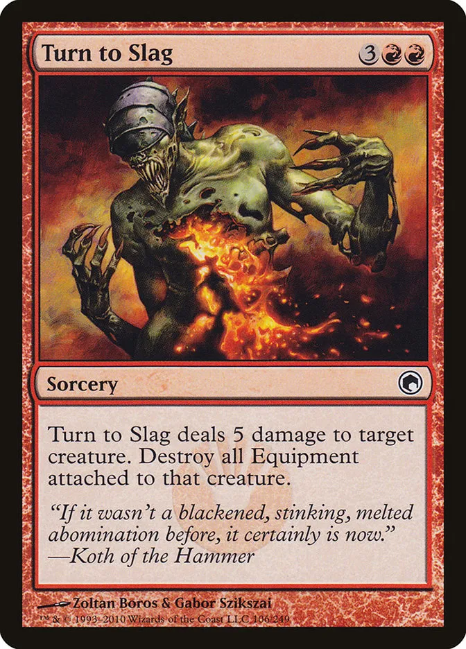 2010 Scars of Mirrodin Turn to Slag #106 common card image