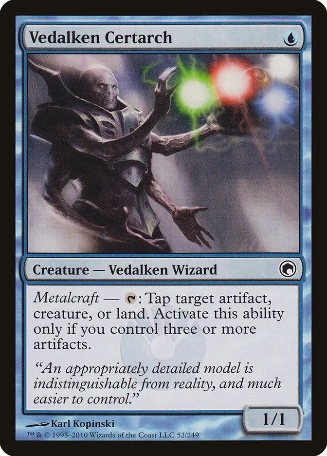 2010 Scars of Mirrodin Vedalken Certarch #52 common card image