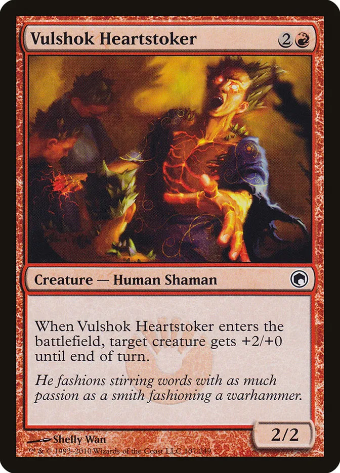 2010 Scars of Mirrodin Vulshok Heartstoker #107 common card image