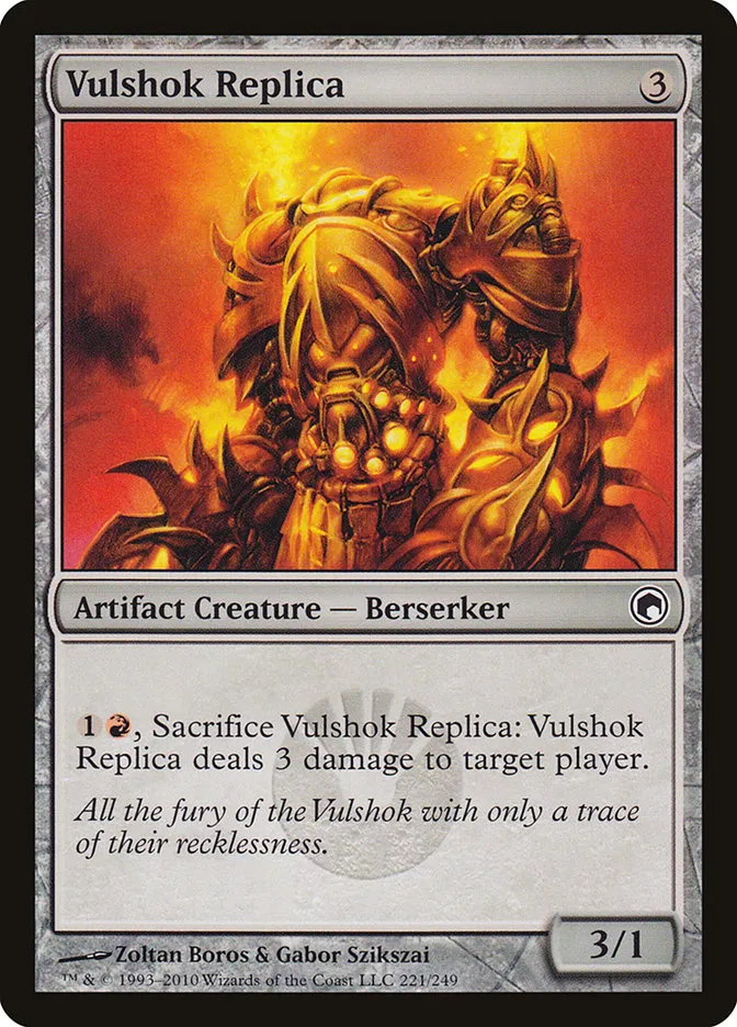 2010 Scars of Mirrodin Vulshok Replica #221 common card image