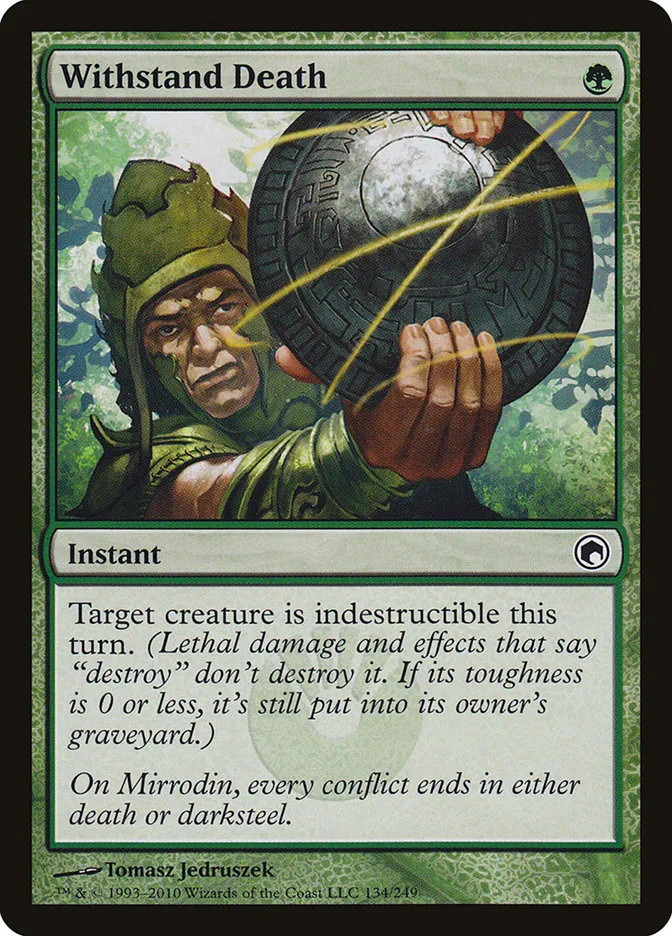 2010 Scars of Mirrodin Withstand Death #134 common card image