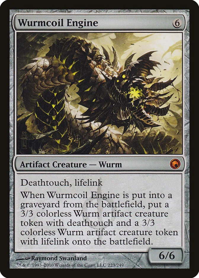 2010 Scars of Mirrodin Wurmcoil Engine #223 mythic card image