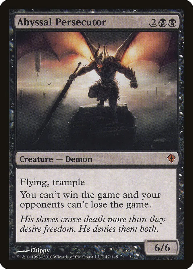 2010 Worldwake Abyssal Persecutor mythic #47 mythic card image