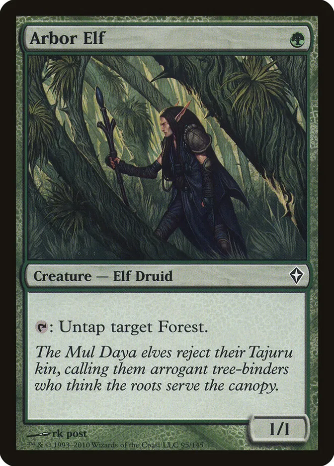 2010 Worldwake Arbor Elf common #95 common card image