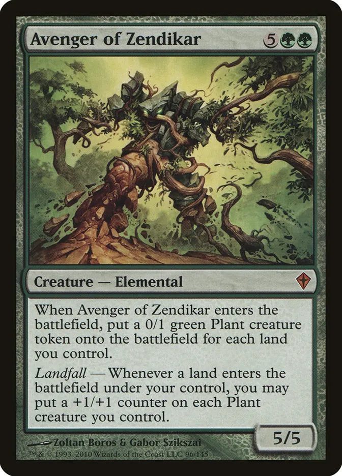 2010 Worldwake Avenger of Zendikar #96 mythic card image