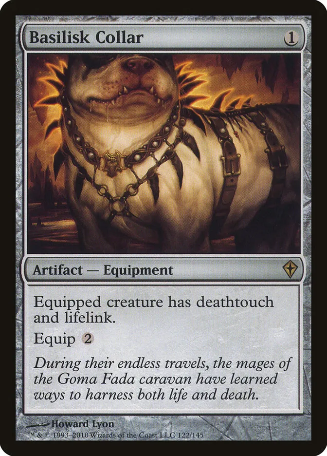 2010 Worldwake Basilisk Collar rare #122 rare card image